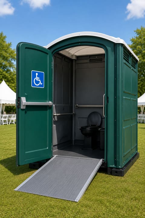 ADA accessible portable toilet