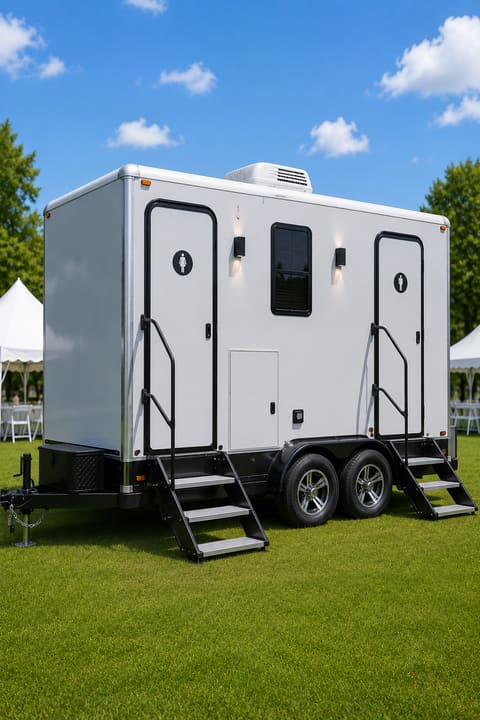 Luxury restroom trailer for VIP events